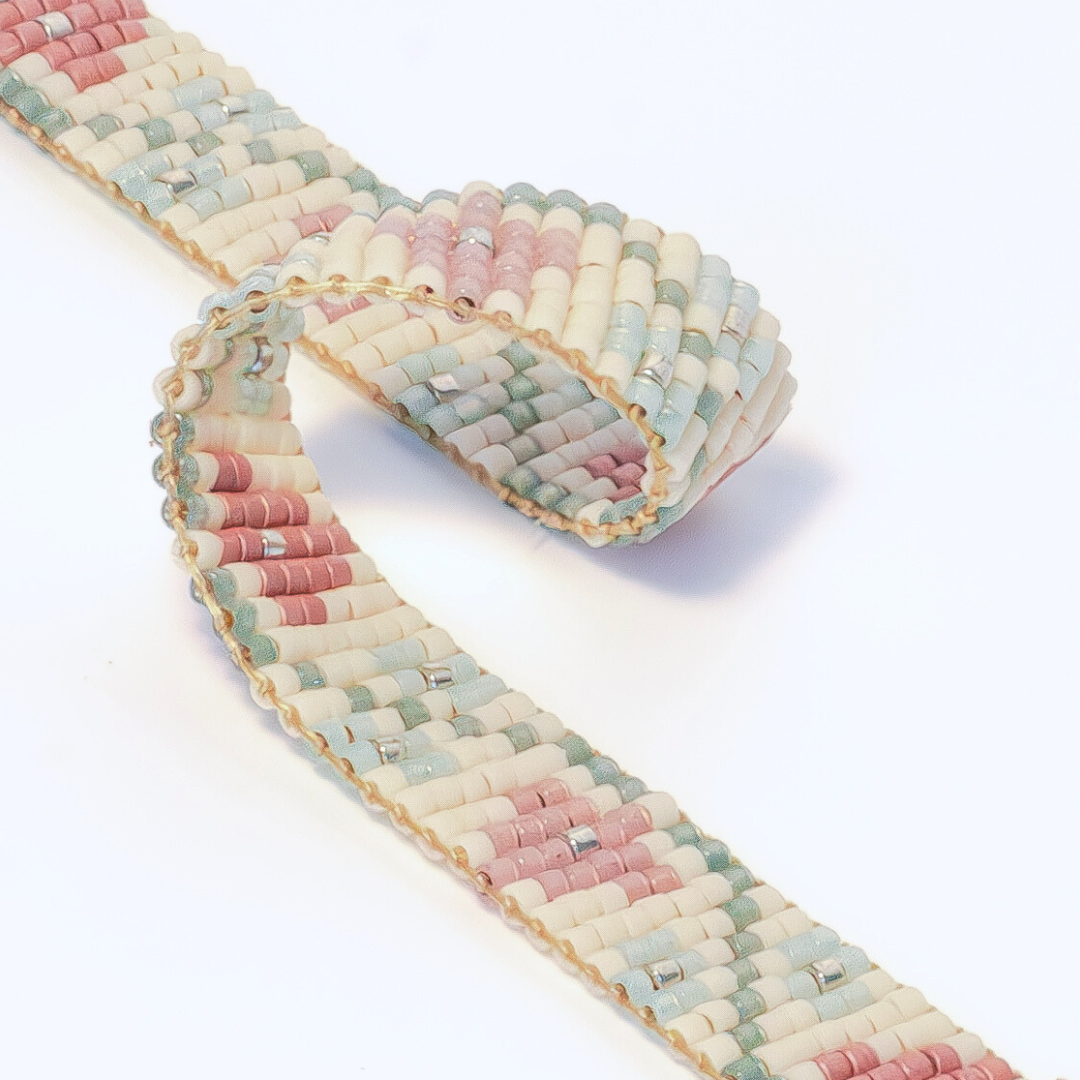 Flower Buds of Samiyyeh - Bracelet with Palestinian Tatreez Pattern