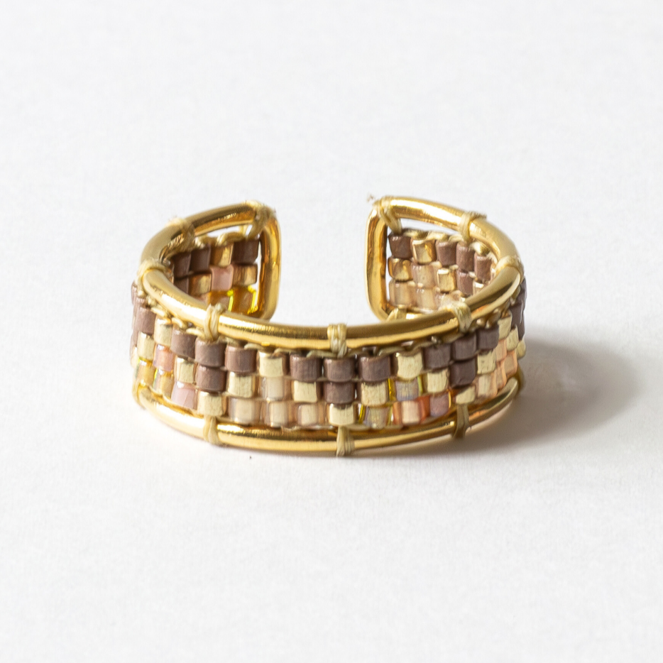 Gold filled ring photographed on a white background