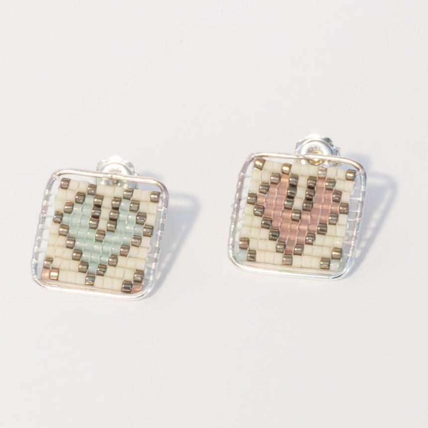 Hearts of Samiyyeh - Sterling Silver Stud Earrings