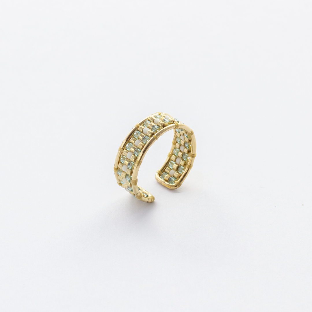 Yafa Ring, in Sea Foam Luster