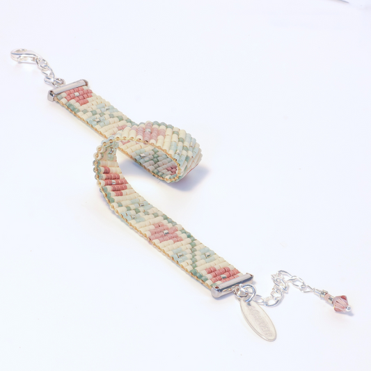 Flower Buds of Samiyyeh - Bracelet with Palestinian Tatreez Pattern