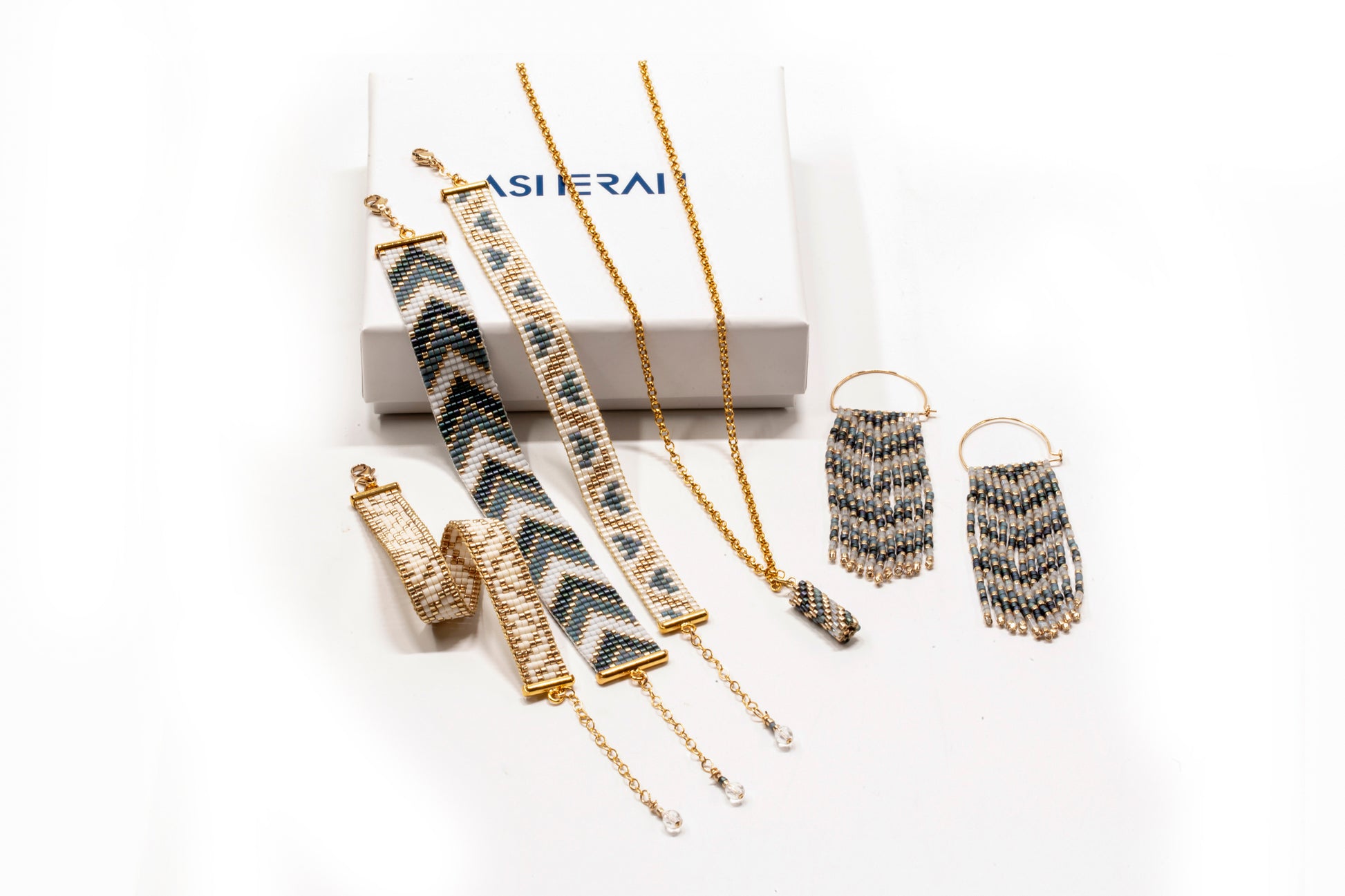 "Palestinian Fringe Earring Beaded"