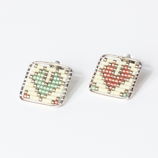 Hearts of Samiyyeh - Sterling Silver Stud Earrings