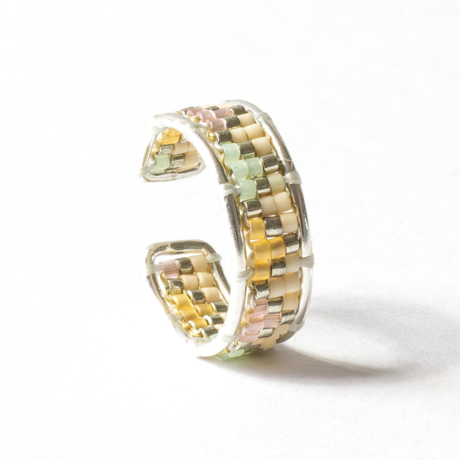 palestinian jewellery sterling silver ring on a white background