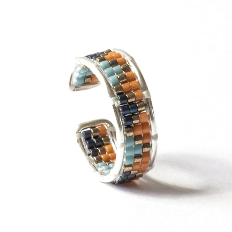 sterling silver ring palestinian jewellery on a white background