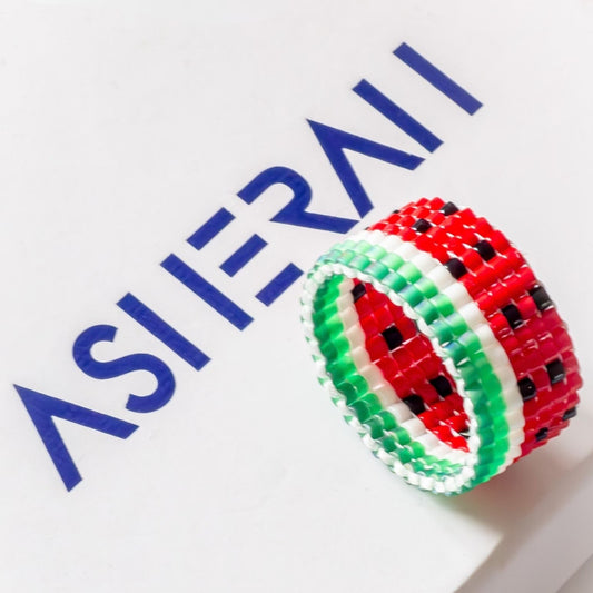 Watermelon Beaded Ring Pattern