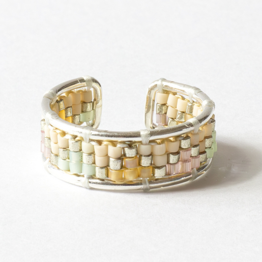 palestinian jewellery sterling silver ring on a white background